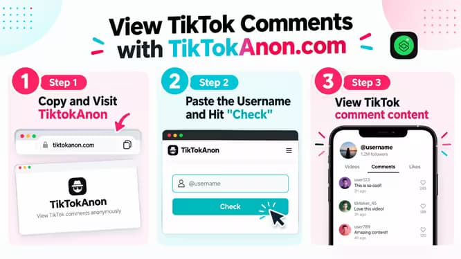 3 steps to view TikTok comments online